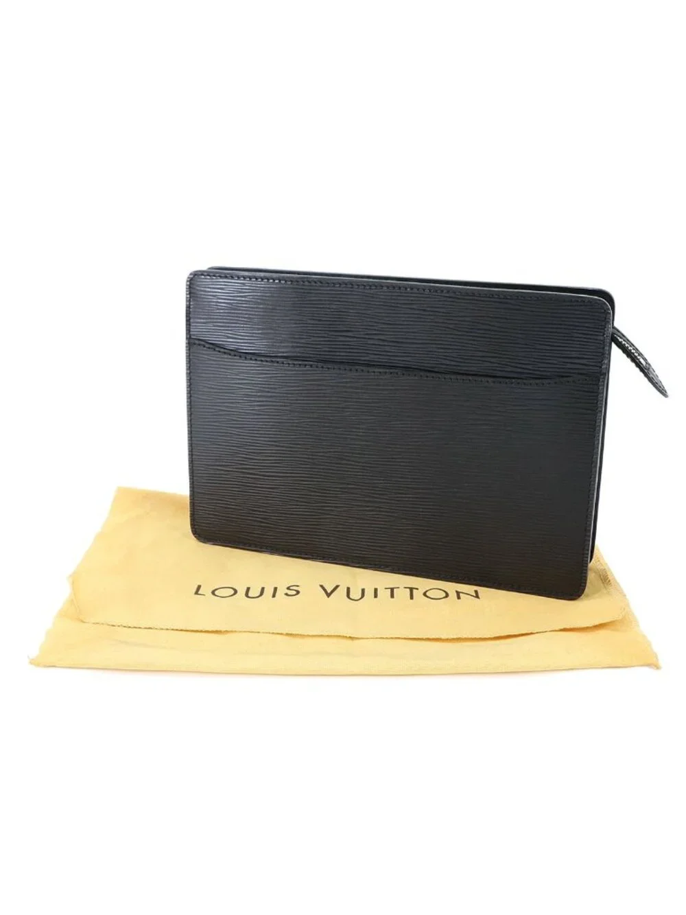 Louis Vuitton Epi Pochette Homme Clutch Leather Noir
